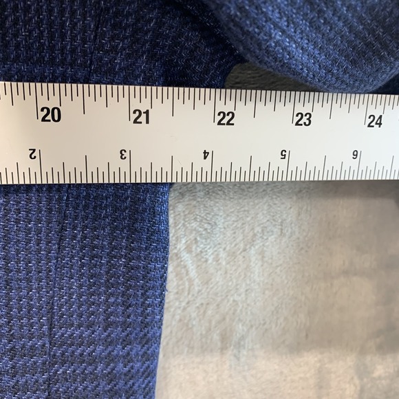 Polo Ralph Lauren Men's Blazer Tailored Glen Plaid Sport Coat Men 42R Navy Linen - Picture 12 of 15